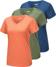 3 Pieces V Neck  Quick Dry T-shirt