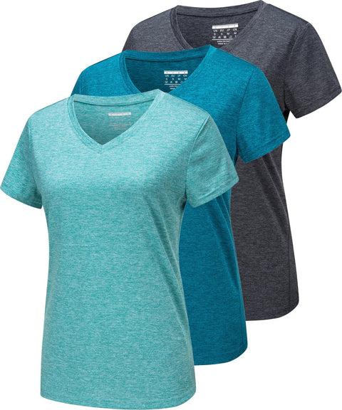 3 Pieces V Neck  Quick Dry T-shirt