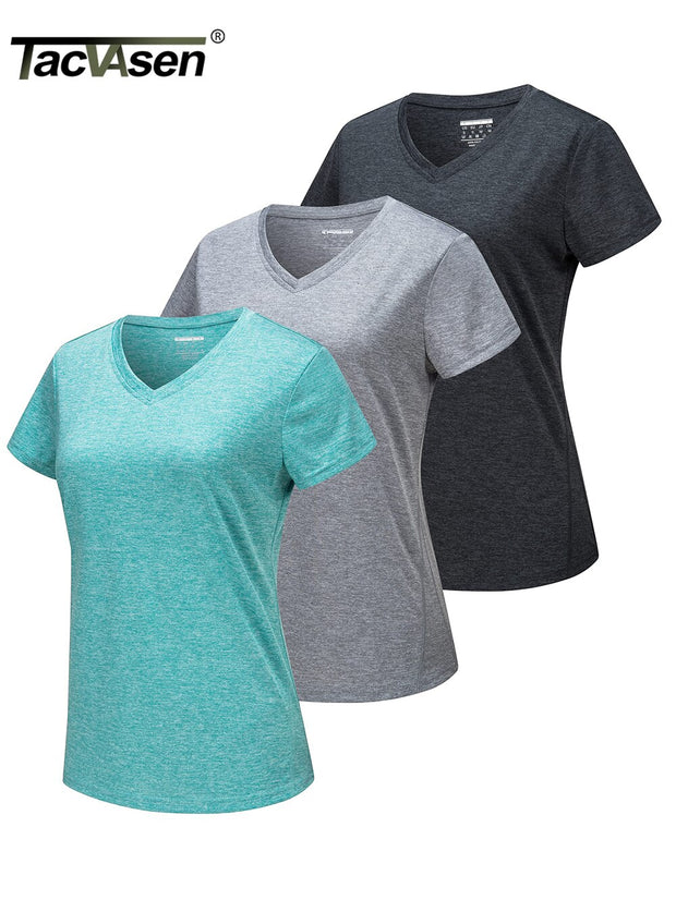 3 Pieces V Neck  Quick Dry T-shirt