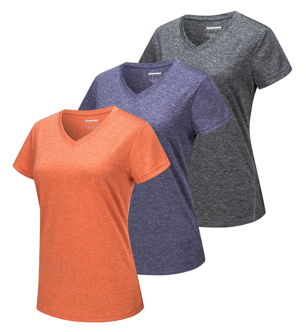 3 Pieces V Neck  Quick Dry T-shirt