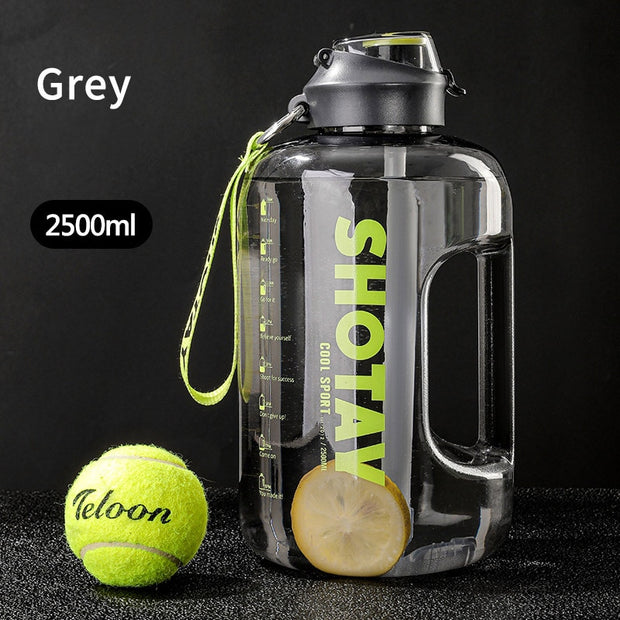 Large Water Bottle with Straw