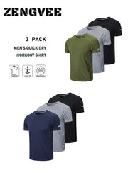 3 Pack Men Quick Dry  T-shirt