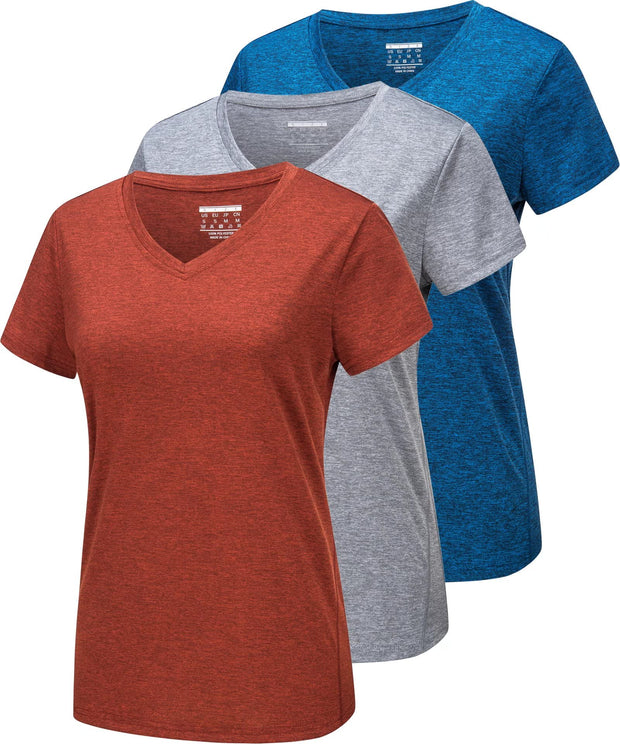 3 Pieces V Neck  Quick Dry T-shirt