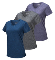 3 Pieces V Neck  Quick Dry T-shirt