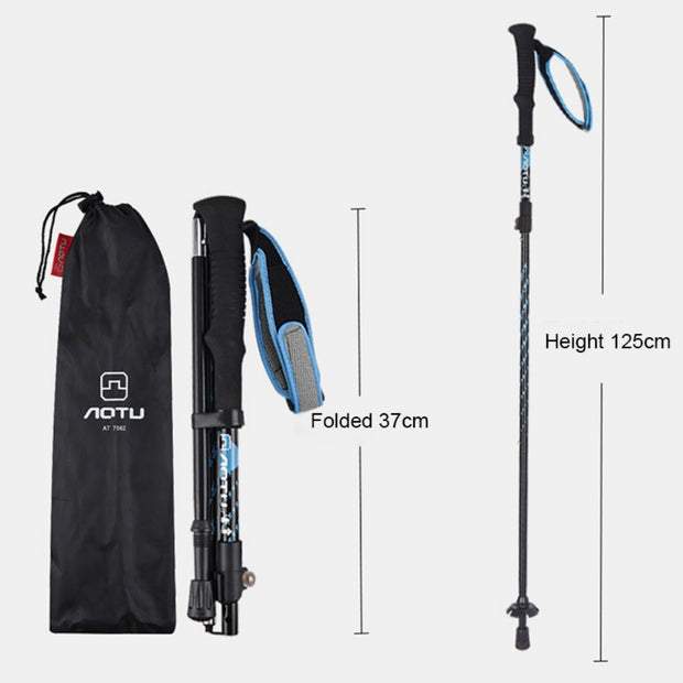 Hiking Walking Stick with Storage Bag