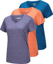 3 Pieces V Neck  Quick Dry T-shirt