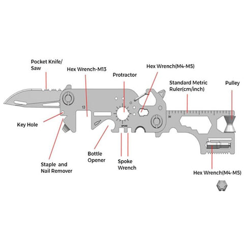 30-In-1 Foldable Survival Tool